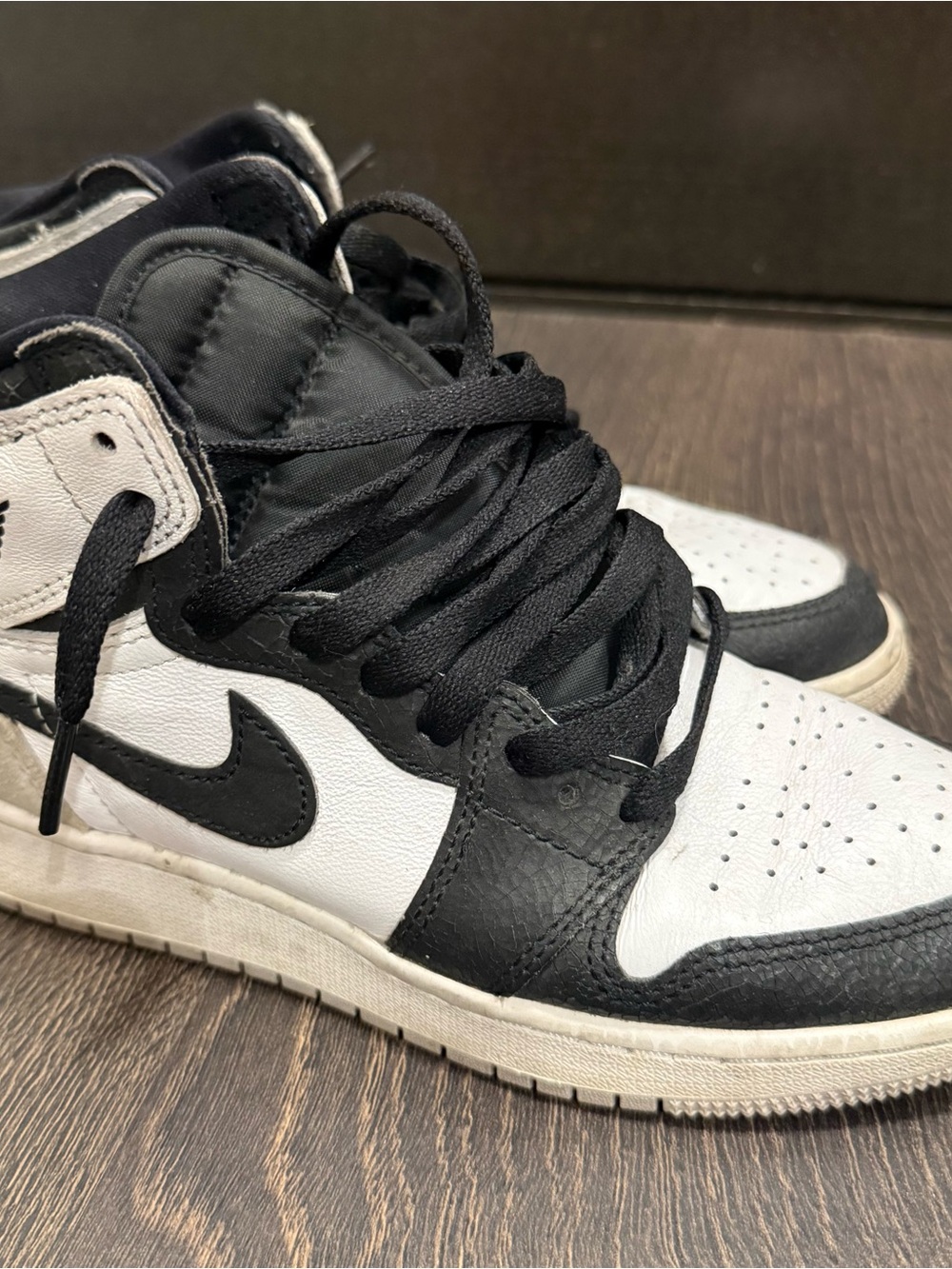 Nike Black and White Sneakers AJ1